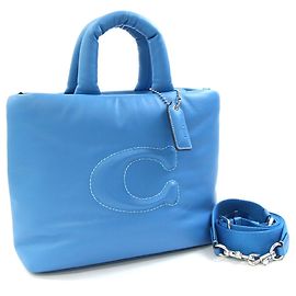 Borsa 2-Way Pillow Tote Coach in Blue Blu