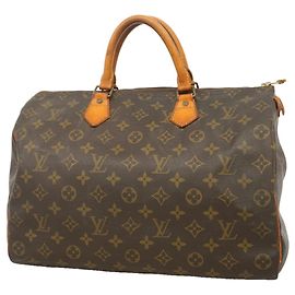 Louis Vuitton Monogram Speedy 35 Handbag Brown