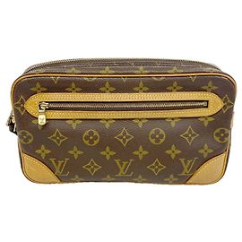 Bolsa de mão Louis Vuitton Monogram Marly Dragonne GM Marrom