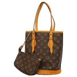 Sac cabas Louis Vuitton Monogram Bucket PM Marron