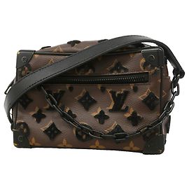 Louis Vuitton Monogram Tuffetage Mini Soft Trunk Shoulder Bag Brown Black