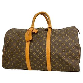Louis Vuitton Boston Monogram Keepall 50 Brown