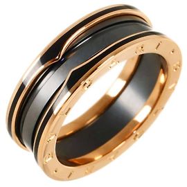 Bulgari Anello Bvlgari B.zero1 a 2 bande Nero Rosa