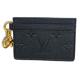Louis Vuitton Monogram Empreinte Card Case Negro
