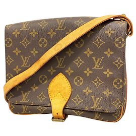 Borsa a tracolla Louis Vuitton Monogram Cartouchiere GM Marrone