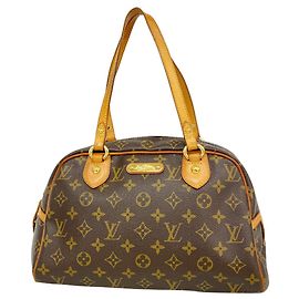 Bolsa de Ombro Louis Vuitton Monogram Montorgueil PM Marrom