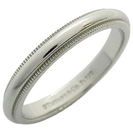Autre Marque Anillo Alianza Milgrain de Tiffany & Co. en Platino Otro