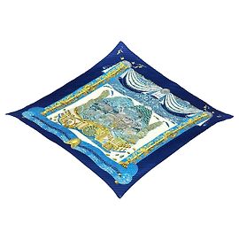 Hermès Foulard di seta Hermes L'ATLANTIDE Blu