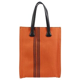Hermès HERMES Potamoscabas PM Tote Bag Schwarz Orange