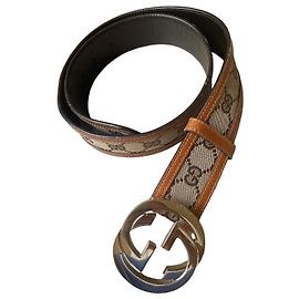 Gucci GG Supreme Monogramm-Gürtel mit GG-Schnalle Braun Monogramm