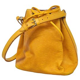 Borsa a tracolla Louis Vuitton Epi Petit Noé Giallo