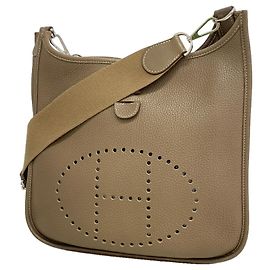 Hermès Sac à épaule Hermes Evelyne 3PM Taupe