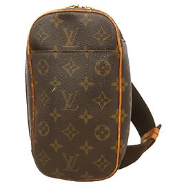 Sac Louis Vuitton Monogram Pochette Gange Marron
