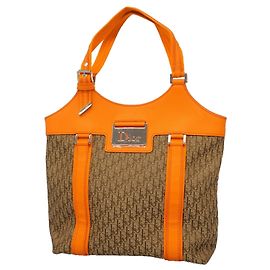 Christian Dior Trotter Street Chic Handbag Brown Orange