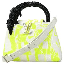 Bolso Louis Vuitton Capucines BB Clock Blanco Amarillo