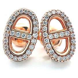Hermès Pendientes Hermes K18PG Farandole en oro rosa Dorado