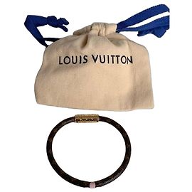 Louis Vuitton Monogram Lederarmband Braun Pink