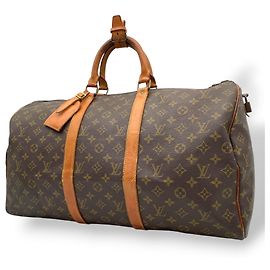 Borsa Boston Louis Vuitton Keepall 50 Monogram Marrone Monogramma