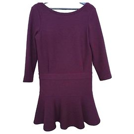 Comptoir des Cotonniers Robe en Maille Nid d'Abeille - Prune Violet foncé