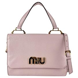 Bolso de mano Miu Miu de piel rosa claro Rosa