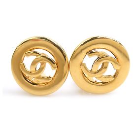 Chanel Gold Clip Earrings Golden