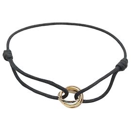 Pulsera Cartier Trinity Cord Plata Dorado