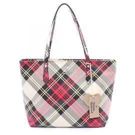 Borsa Tote Vivienne Westwood SHOPPER Nero Rosa Multicolore