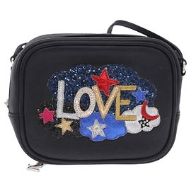 Autre Marque Saint Laurent Classic Monogram Blogger Patch Embellished Leather Small Preto
