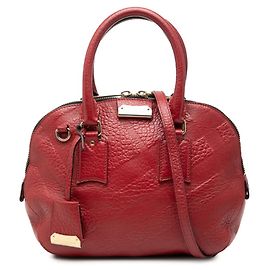 Bolsa de mão e de ombro Burberry em couro vermelho Vermelho