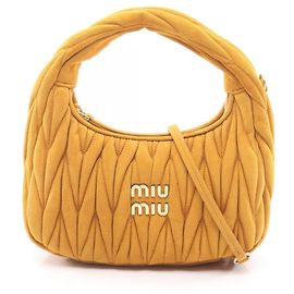 Sac à main 2-Way Miu Miu Wonder Matelassé Marron