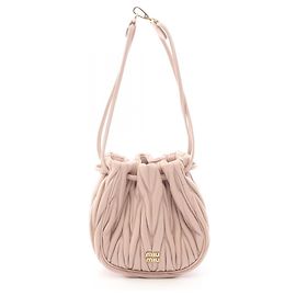 Miu Miu Matelassé Pink Handbag Pouch Pink