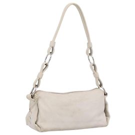 Bolsa de ombro BOTTEGA VENETA em couro White Gold Auth 201972 Branco Dourado