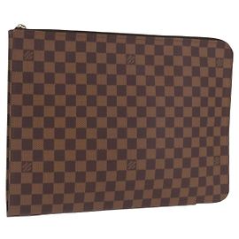 LOUIS VUITTON Damier Ebene Posh Documents Clutch Bag LV Auth 199015A Damier ebene