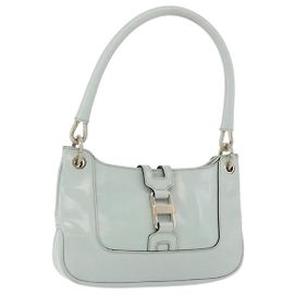GUCCI Handtasche aus Lackleder Türkisblau Silber 005 0817 Auth 190897 Silber Türkis