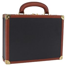 Vivienne Westwood Briefcase PVC Black Gold Auth LN161 Black Golden