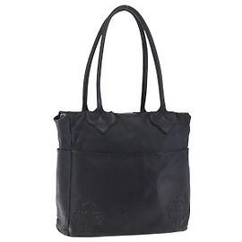 Chrome Hearts Tote Bag Leder Schwarz Auth 204170V Schwarz