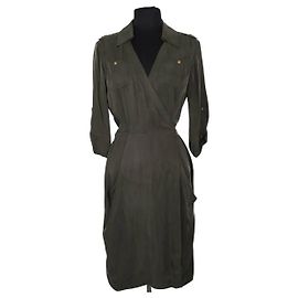Diane Von Furstenberg Kleid Khaki Khaki