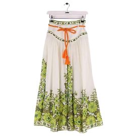 Autre Marque Alemais White Linen Skirt White