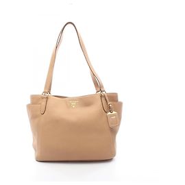 Saco Tote Prada em couro bege Bege