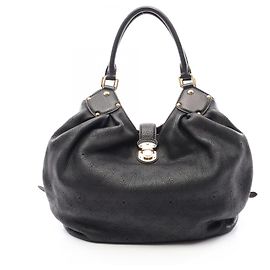Sac à épaule Louis Vuitton Mahina L Noir