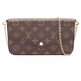 Sac à épaule Louis Vuitton Pochette Felicie Monogram Marron