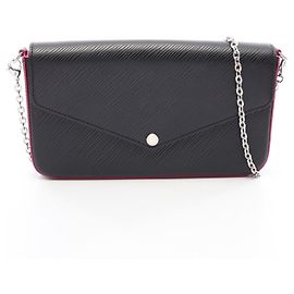 Louis Vuitton Pochette Felicie Handbag Black Pink