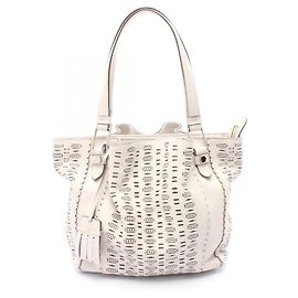 Sac Tod's Flower - Sac à main en cuir blanc Blanc