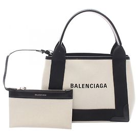 Bolsa Balenciaga Cabas XS Navy Preto Cru