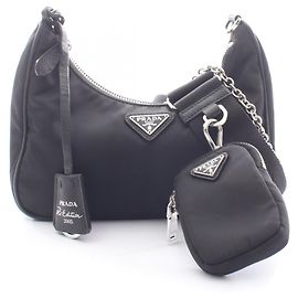 Prada Re-Edition 2005 2-Way Schultertasche Schwarz