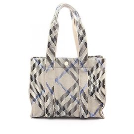 Sac cabas Burberry en tissu gris multicolore Marron Multicolore