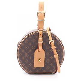 Louis Vuitton Petite Boite Chapeau Monogram Handbag Brown