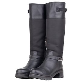 Botas Biker Prada 2000s Hybrid Buckle Negro