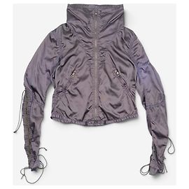 Prada 2000s Bondage Flight Parachute Jacket Grey