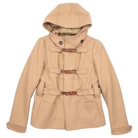 Prada 2000s Short Duffle Coat Jacket Beige
